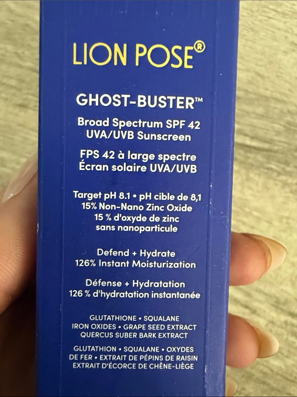 Lion Pose Ghost-Buster Broad Spectrum SPF 42 Sunscreen - ex 8/26